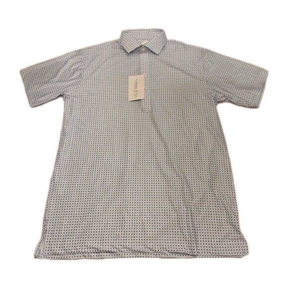 NWT Collars and Co Mens S Featherweight Relaxed Shirt Dress Polo French Quarter - Picture 2 of 8